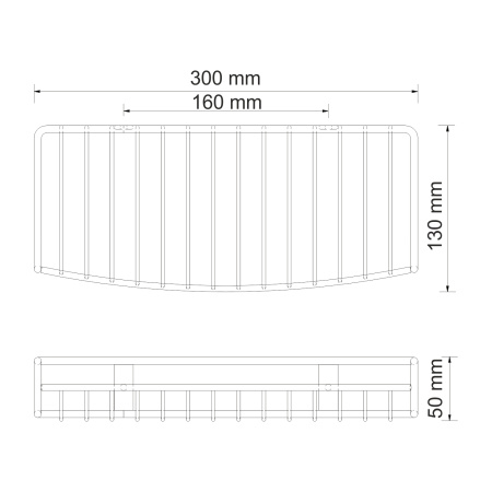 Полка металлическая прямая WasserKRAFT K-1811
