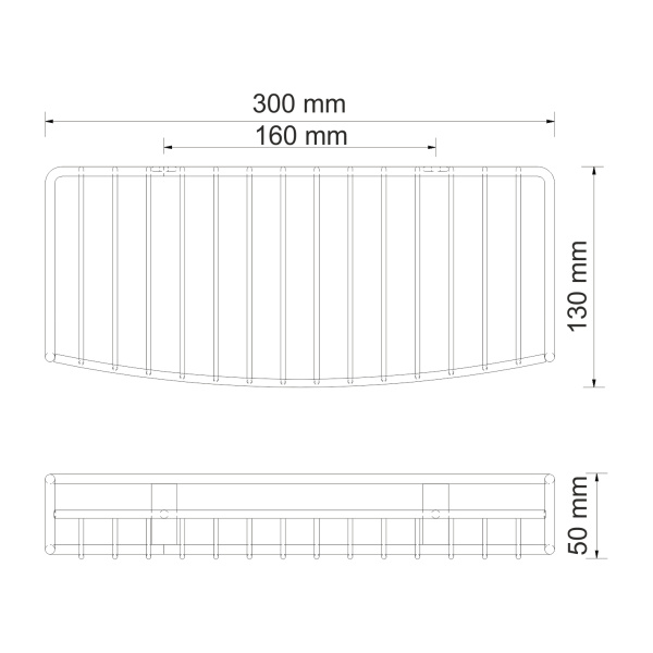 Полка металлическая прямая WasserKRAFT K-1811