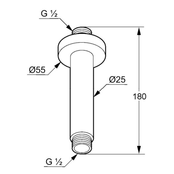 Душевой кронштейн Kludi Fizz 6651587-00 Душевой кронштейн Kludi Fizz 6651587-00