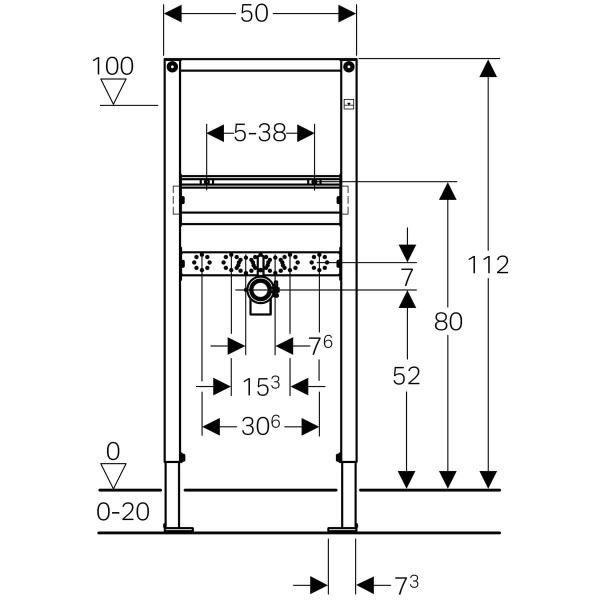 Инсталляция для раковины Geberit Duofix 111.430.00.1 Инсталляция для раковины Geberit Duofix 111.430.00.1