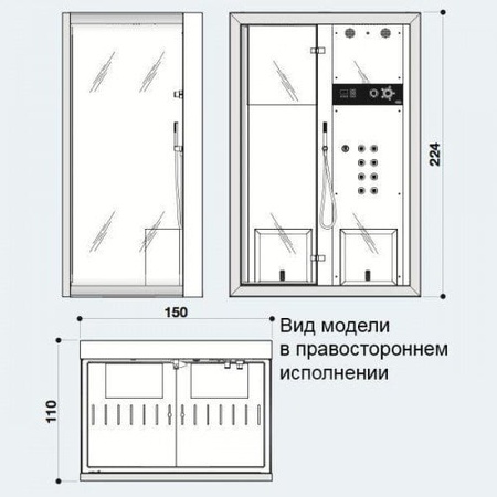 Душевая кабина Jacuzzi Frame 9448-272A