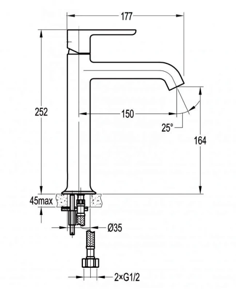 Смеситель для раковины Cezares Eco ECO-LC-NOP-W0
