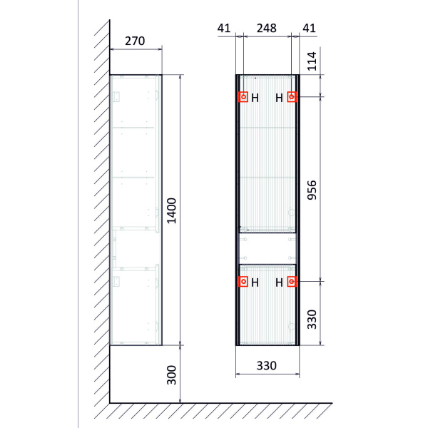 Пенал Jorno Tossony 140 Toss.04.140/P/SS-W/JR