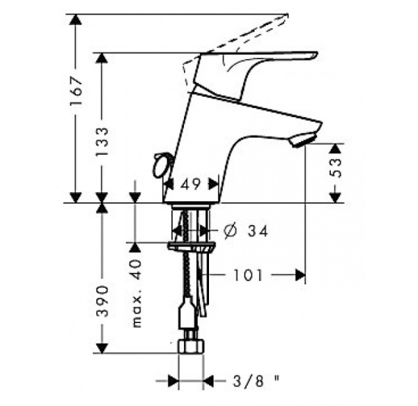 Смеситель для раковины Hansgrohe Focus E² 31732000