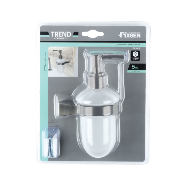 Дозатор для жидкого мыла FIXSEN TREND GRAPHITE  (FX-98012)