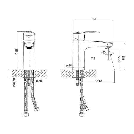 Смеситель для умывальника белый матовый IDDIS Ray (RAYWT00i01)