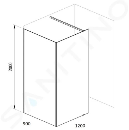 Душевая перегородка Ravak ST Walk-In Corner 120х90 GW1CG7E00Z1