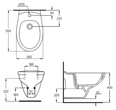 Биде подвесное Ideal Standard Eurovit V493201