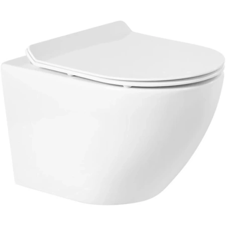 Унитаз подвесной безободковый BelBagno Senso-R BB046CH-TOR/SC с сиденьем микролифт