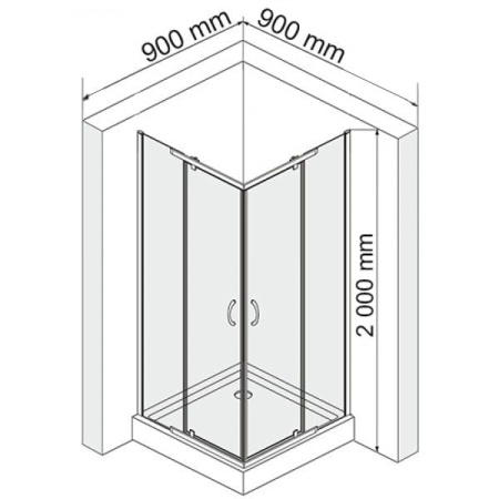 Душевое ограждение Bravat DROP BS090.2200A