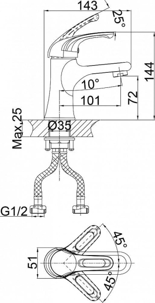 Комплект смесителей D&K Rhein Euchariu DA1370005SET