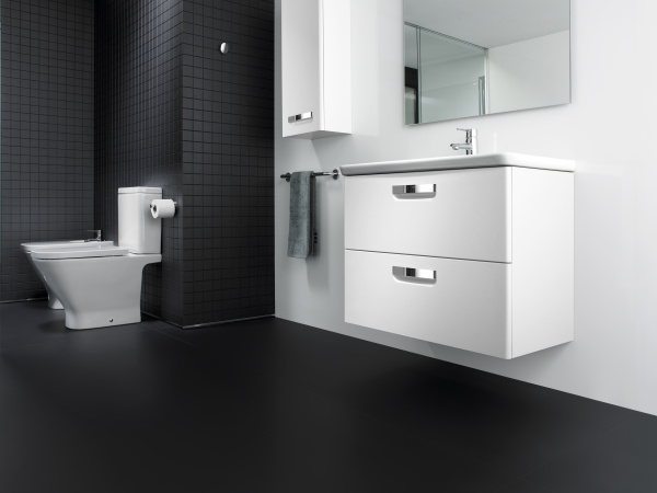 Тумба под раковину Roca The Gap 80 белая матовая ZRU9302732