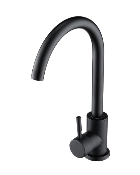 Смеситель для кухни однорычажный Orange Steel M99-009b черный