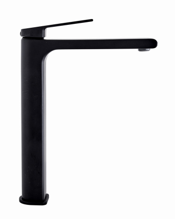 Смеситель для накладной раковины однорычажный высокий Orange Gauss M30-121b черный