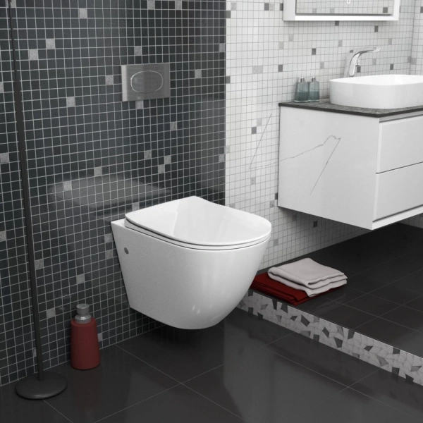 Унитаз подвесной безободковый Grossman  GR-4411SQ с сиденьем микролифт