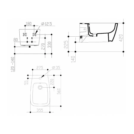 Биде подвесное Ideal Standard Ventuno T515101