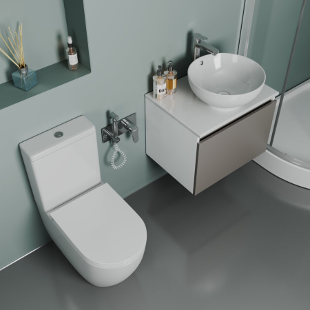 Унитаз-компакт безободковый D&K Matrix DT1397016