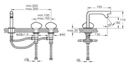 Смеситель VITRA Istanbul A41817EXR Смеситель VITRA Istanbul A41817EXR