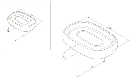Стеклянная мыльница Am.Pm Sensation A3031200
