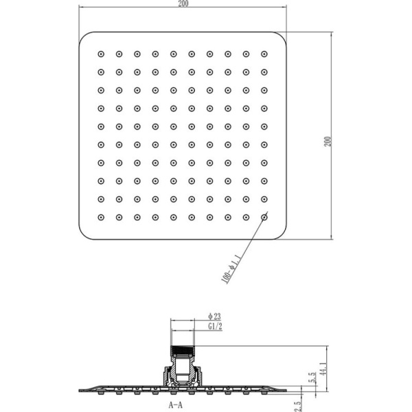 Верхний душ Ravak 982.01 X07P334