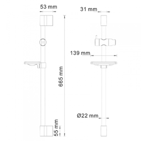 Душвая штанга WasserKRAFT A063