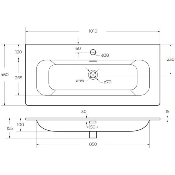 Керамическая раковина CEZARES CZR-8073-100