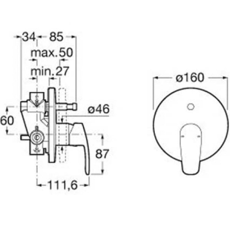 Смеситель для ванны Roca Monodin-N 5A0698C00