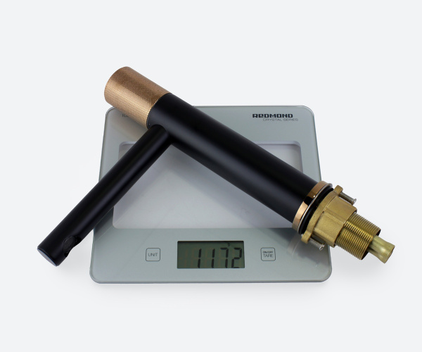 Смеситель для раковины Bronze de Luxe AVANGARDE черный, розовое золото 2010MH