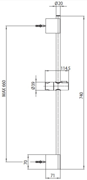 Душевой гарнитур Bossini Syncronia DE6005.2.030 хром
