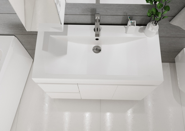 Раковина 1Marka Нота New Polytitan 100 Ц0000004834