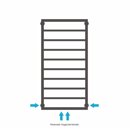 Полотенцесушитель Водяной Сунержа Канцлер (100х50) Матовое Золото 032-0254-1050