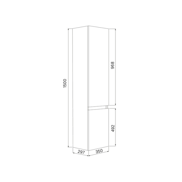 Пенал IDDIS подвесной 35 см, Zodiac белый (ZOD35W0i97)