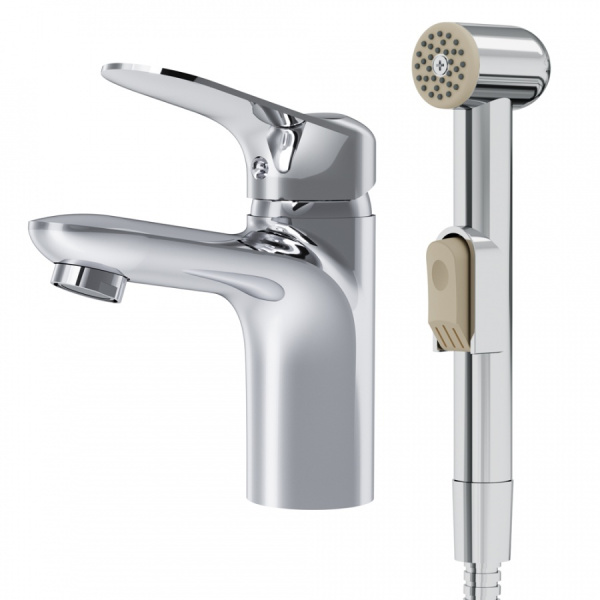 Смеситель для раковины с гигиеническим душем Am.Pm Sunny F85C03000 Смеситель для раковины с гигиеническим душем Am.Pm Sunny F85C03000