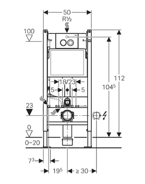 Унитаз Aquatek Вега AQ1905-00 с инсталляцией Geberit 458.123.21.1