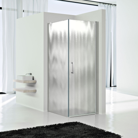 Душевой уголок Vincea  Orta VSR-1O8080CH-L  (80х80) хром, стекло шиншилла, левый