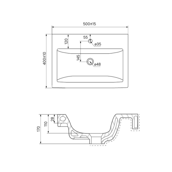 Тумба с умывальником,  IDDIS New Custo NCU50W0i95K, белый