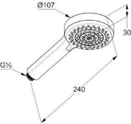 Ручной душ Kludi Dive S 3S 6883039-00