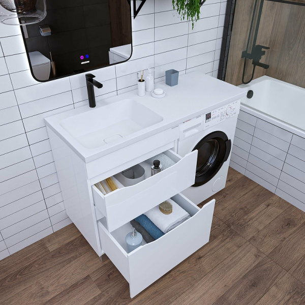 Тумба под стиральную машину Grossman ВИЛАР-60 см 126011 белая