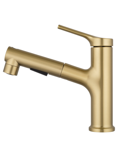 Смеситель для раковины с выдвижным изливом WONZON & WOGHAND, брашированное золото WW-A40862-BG Смеситель для раковины с выдвижным изливом WONZON & WOGHAND, брашированное золото WW-A40862-BG