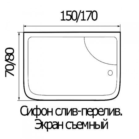Ванна акриловая River 170/80/50 (10000002291)