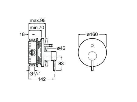 Смеситель для ванны Roca Lanta 5A0B11C00