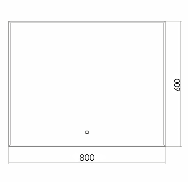 Зеркало (80х60) Silver Mirrors  Алмина LED-00002256