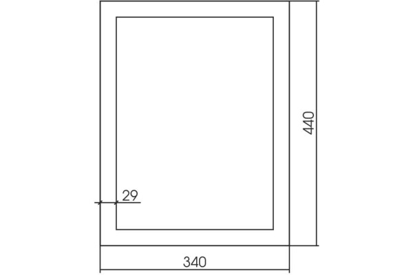 Зеркало (34х44) Silver Mirrors Этюд ФР-00002204
