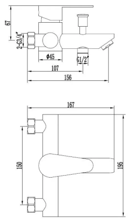Смеситель для ванны ESKO Orlando OL 54
