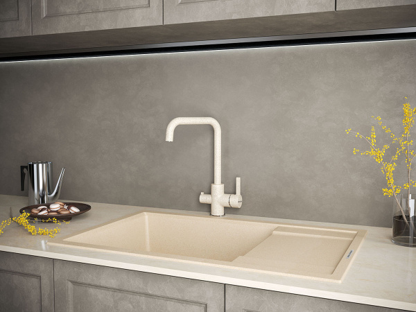 Смеситель для кухни с подключением к фильтру  Paulmark Logas Lo213021-302