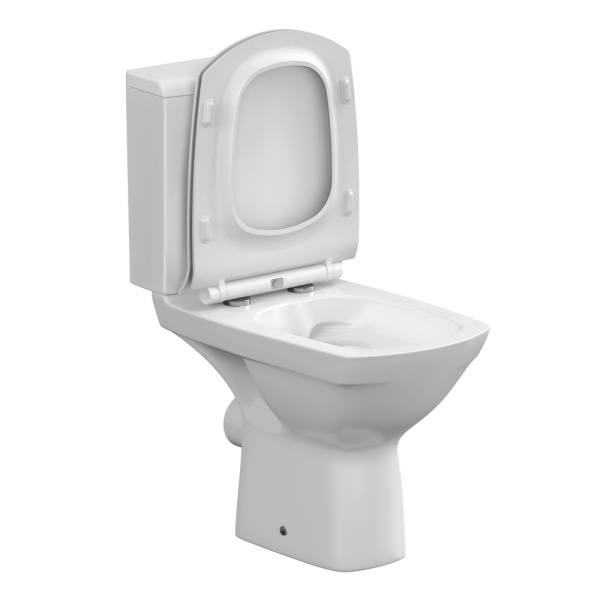 Унитаз напольный безободковый Cersanit CARINA Clean On 011 3/5 DPL EO slim S-KO-CAR011-3/5-COn-S-DL-w