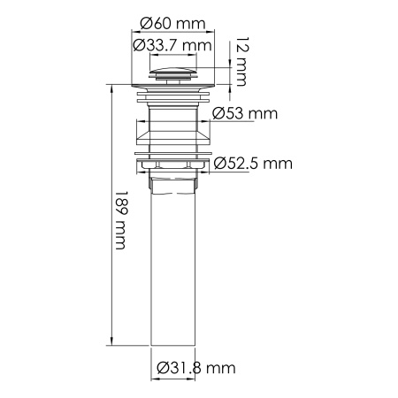 Донный клапан без перелива WasserKRAFT Aisch A252