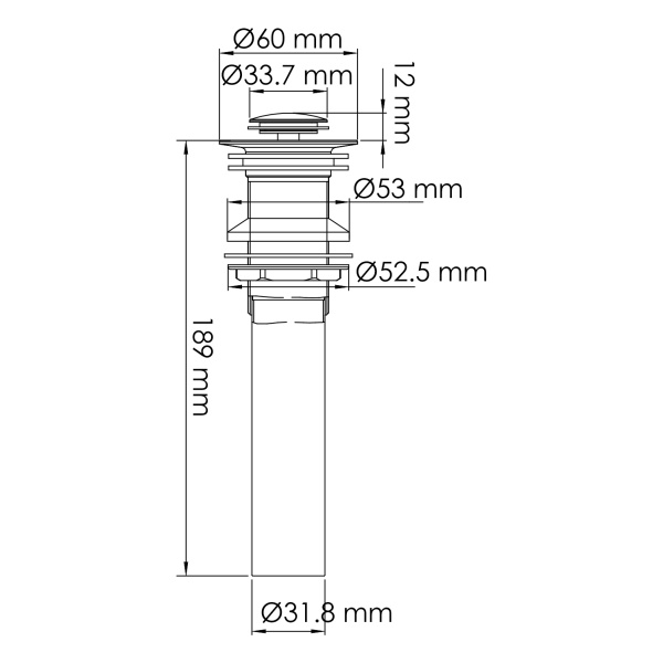 Донный клапан без перелива WasserKRAFT Aisch A252