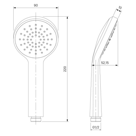 Смеситель с верхним душем Milardo Simp (SIMSB1FM06)