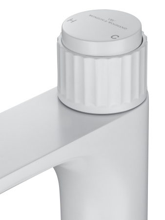Смеситель для раковины WONZON & WOGHAND CLICK, белый матовый WW-A40412-MW